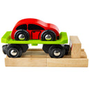 Bigjigs Car carriage With car part of the wooden train collection at Pret-À-Play.