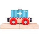Bigjigs Container Wagon part of the wooden train collection at Pret-À-Play.